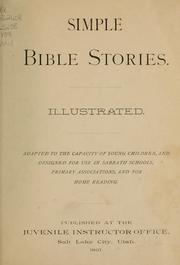 Cover of: Simple Bible stories by 