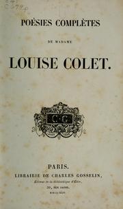 Cover of: Poésies complètes