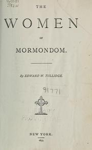 Cover of: The Women of Mormondom