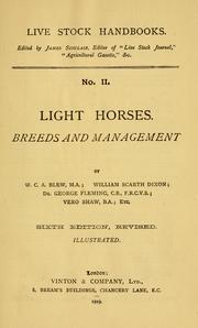 Cover of: Light horses: breeds and management