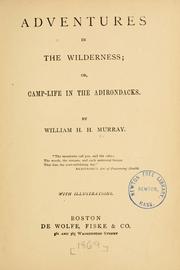 Cover of: Adventures in the wilderness