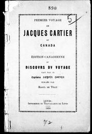 Premier voyage de Jacques Cartier au Canada by Jacques Cartier
