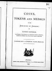 Cover of: Coins, tokens and medals of the Dominion of Canada | 