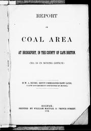 Report on coal area at Bridgeport, in the county of Cape Breton (no. 59 in mining office) by W. A. Hendry