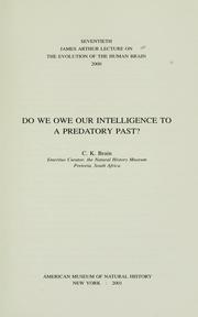 Cover of: Do we owe our intelligence to a predatory past?