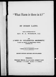 Cover of: " What harm is there in it?" by 