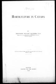 Cover of: Horticulture in Canada