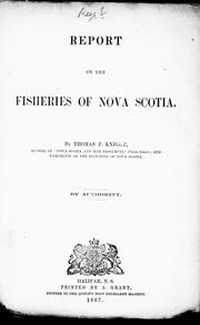 Cover of: Report on the fisheries of Nova Scotia