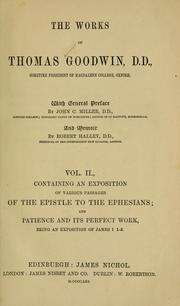 Cover of: works of Thomas Goodwin