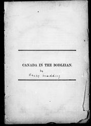 Cover of: Canada in the Bodleian