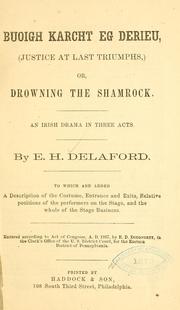 Cover of: Buoigh karcht eg derieu, (Justice at last triumphs,) by E. H. Delaford