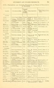 Cover of: Directory of universities and colleges. by United States. Office of Education