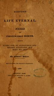 Cover of: Election to life eternal