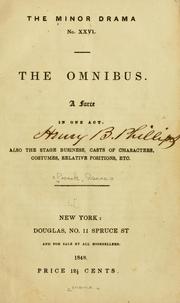 Cover of: omnibus.: A farce in one act ...