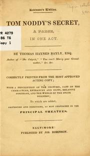 Cover of: Tom Noddy's secret by Thomas Haynes Bayly