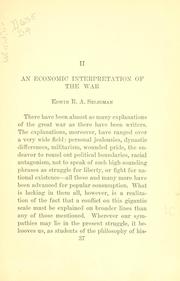 Cover of: An economic interpretation of the war