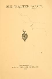 Cover of: Sir Walter Scott.
