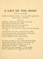 Cover of: A lily of the snow, scenes from the life of St. Eulalia of Merida by Frances Alice Forbes