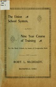 Cover of: union school system | Robert L. McCready