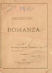 Cover of: Pre-historic romanza.