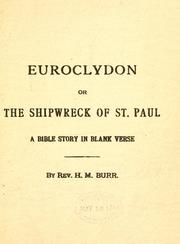 Cover of: Euroclydon: or, The shipwreck of St. Paul.