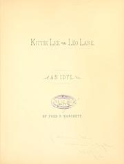 Cover of: Kittie Lee and Léo Lane.: An idyl.