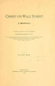 Cover of: Christ on Wall street | John Byer
