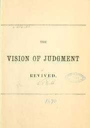 Cover of: vision of judgment revived. | Clarence F. Cobb