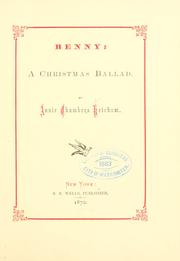 Cover of: Benny: a Christmas ballad.