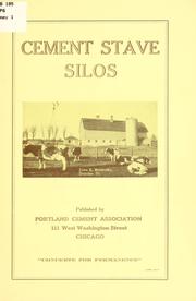 Cover of: Cement stave silos. by Portland Cement Association, Chicago.