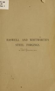 Cover of: Haswell and Whitworth's steel forgings.