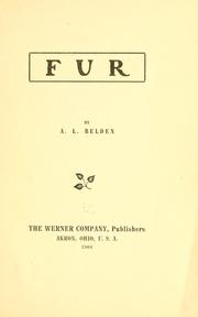 Cover of: Fur by A. L Belden