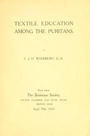 Cover of: Textile education among the Puritans. by Charles Jeptha Hill Woodbury