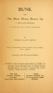 Cover of: Bunk by Henry Clapp Smith