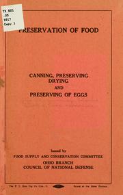 Cover of: Preservation of food by Ohio. State university, Columbus. Dept. of home economics