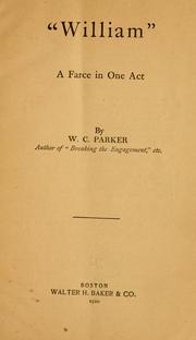 Cover of: "William" by W. C. Parker