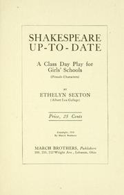 Cover of: Shakespeare up-to-date ... by Ethelyn Sexton