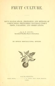 Cover of: Fruit culture. by California. State board of horticulture
