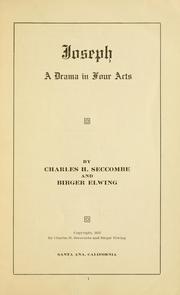 Cover of: Joseph: A drama in four acts.