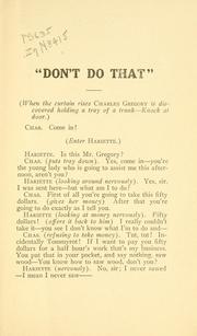 Cover of: Don't do that ...