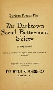 Cover of: Darktown social betterment s'ciety ...