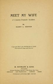 Cover of: Meet my wife ...