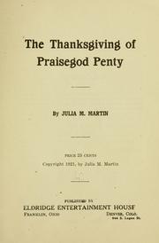 Cover of: Thanksgiving of Praisegod Penty
