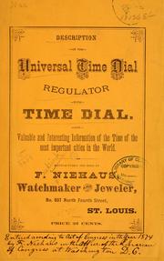 Description of the universal time dial regulator by Frederick Niehaus