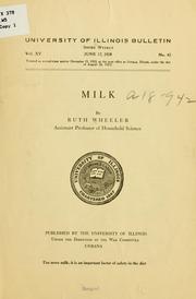 Cover of: Milk