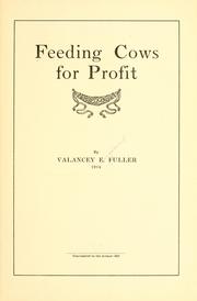 Cover of: Feeding cows for profit