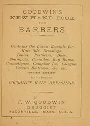 Cover of: Goodwin's new hand book for barbers ...