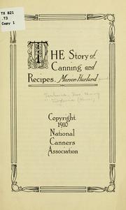Cover of: The story of canning and recipes