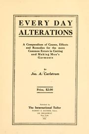 Cover of: Every day alterations by Carlstrom, Jno. A.