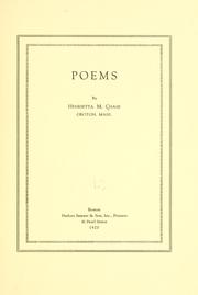 Cover of: Poems by Henrietta M. Chase